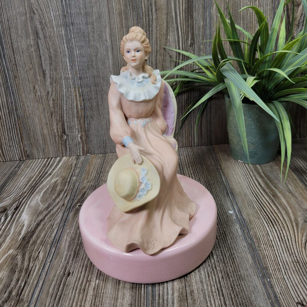 Vintage Homco Courtneys Dream Figurine 1439 Victorian Lady Sitting in Chair 7"